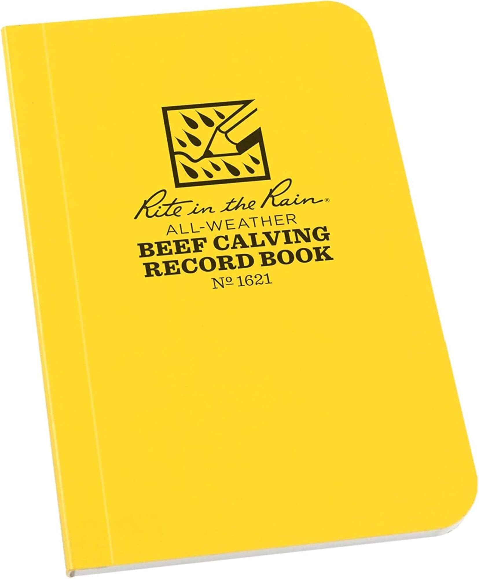 Rite in the Rain Weatherproof Beef Calving Record Notebook, 3" x 4.625", Yellow Cover (No. 1621)