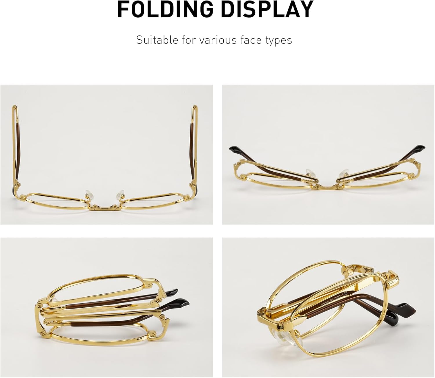 Folding Oval Reading Glasses For Men Women Pocket Wallet Compact Reader Folding Simple Portable Reading Glasses - Image 7