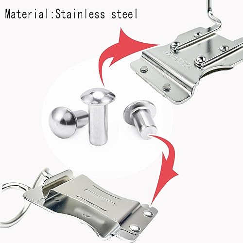 Miniatura 3 de Soporte de clip para cinturón, herramienta magnética de clip de cinturón de acero inoxidable (clip de martillo pequeño)