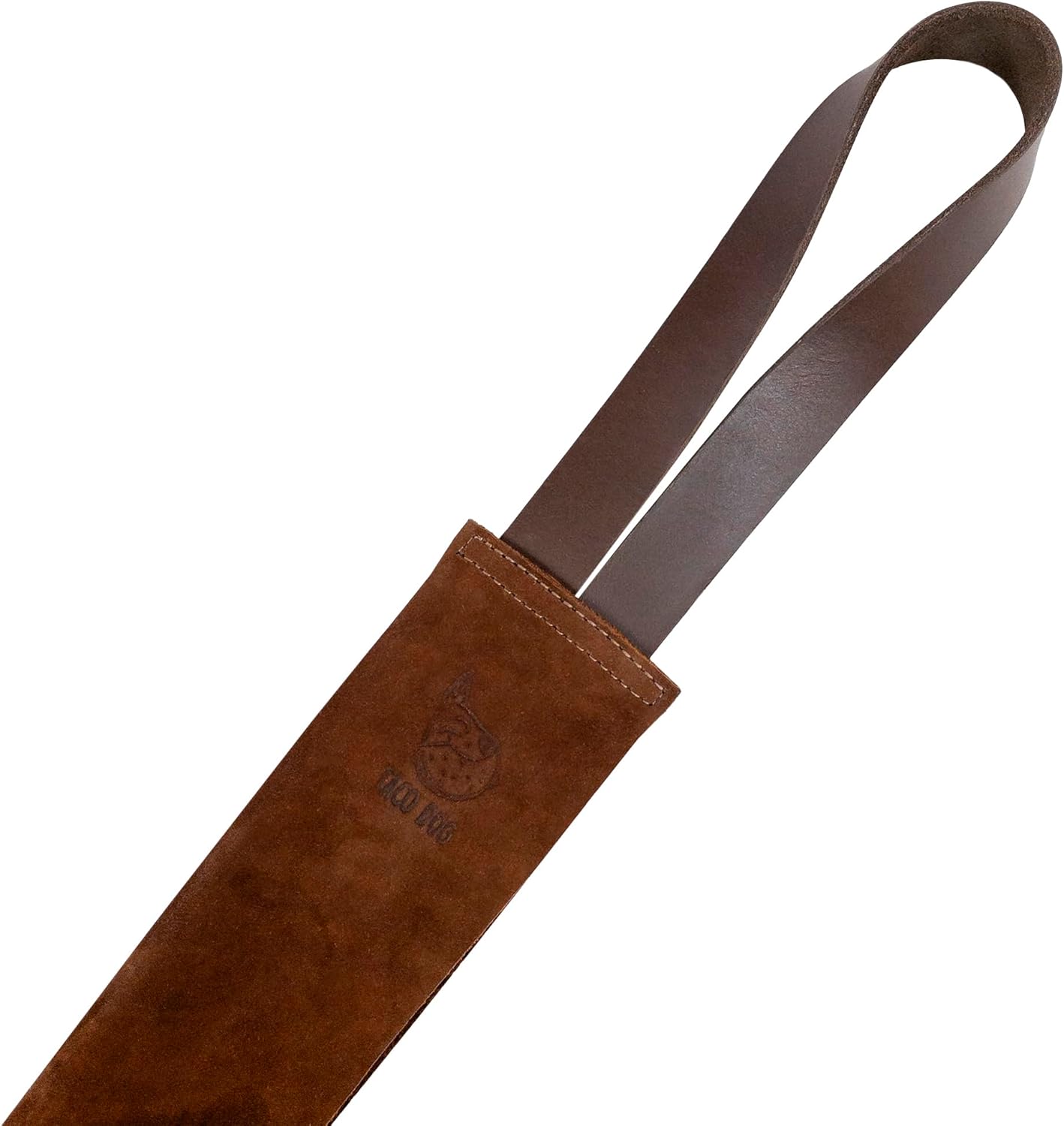 TACO DOG, Dog Chew Sheet Toy for Active Chewers, Alternative Chew Accessory for Puppies, Full Grain Leather, Handmade, Bourbon Brown