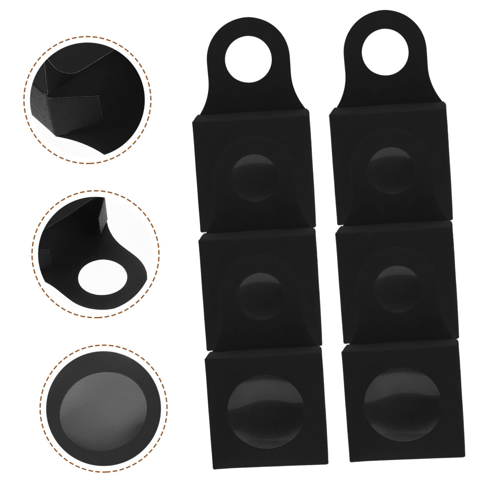 NAMOARLY Coffret Présent Vin Boîte de Rangement Décorative 25 Pièces en Papier Kraft Noir Porte-bouteilles Facile à Transporter pour Nouvel An et Pendaison de Crémaillère