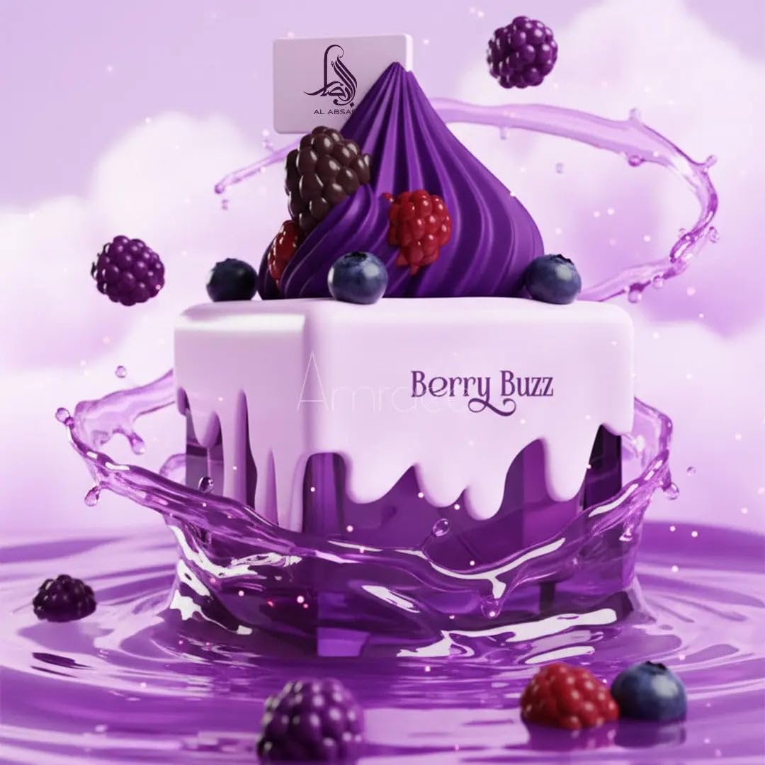 Berry Buzz – Eau de Parfum Femme 100 ml | Oriental Gourmand | Notes Fraise, Myrtille, Beurre & Vanille – Al Absar Treats