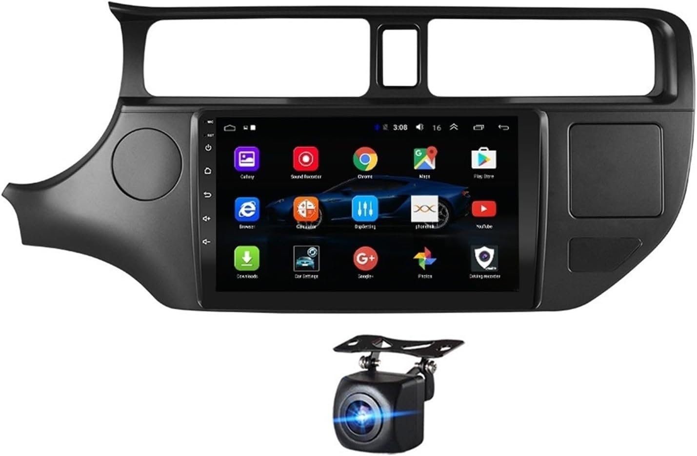 Android 10.0, for Kia, K3 Rio 2011 2012 2013 2014 Car Radio Multimedia Video Player Navigation GPS 2 Din 2G + 32G NO Dvd 2DIN Car Multimedia Player Unit(8227L 1G 16G CAM)