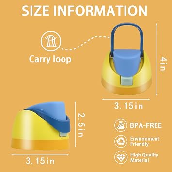 Replacement Lid for Owala Freesip - Fits 16oz, 24oz, 32oz Bottles,Leakproof Cap for Owala Water Bottles, BPA-Free with Two Replacement Gasket Stoppers and O Seal Rings