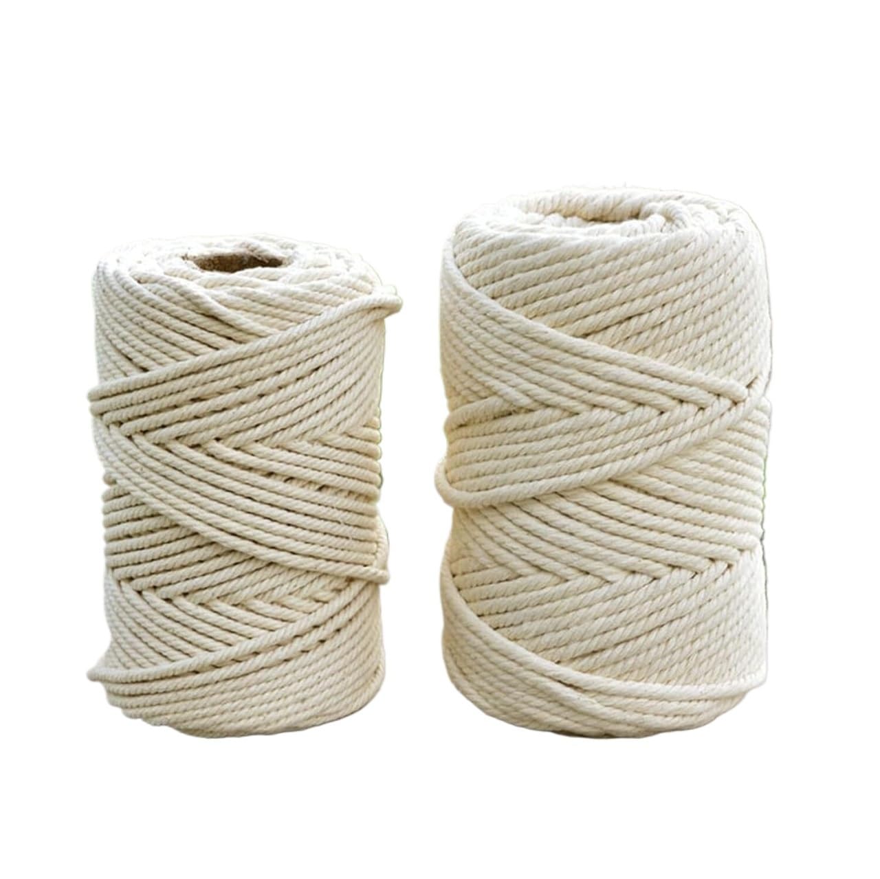 Cuerda de macramé Cuerda de macramé algodón Multicolor 1 a 10 mm for Manualidades(10mmx50m)