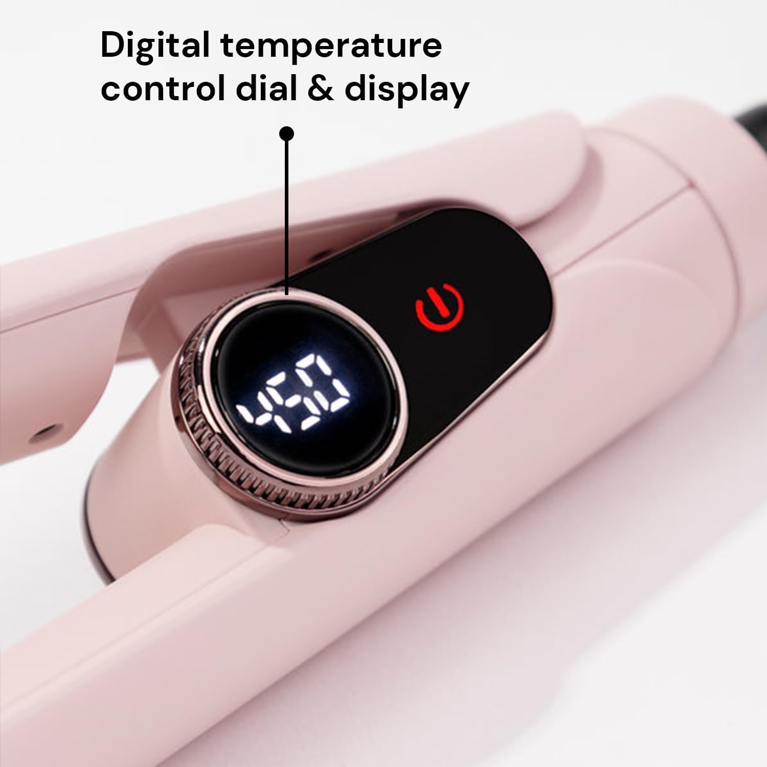 L'ANGE HAIR Le Titane Titanium Flat Iron | Hair Straightener with Curved Edges for Versatile Styling | Dual Voltage Flat Iron with Infrared Heat & Adjustable Temperature | 1" Blush - Image 3