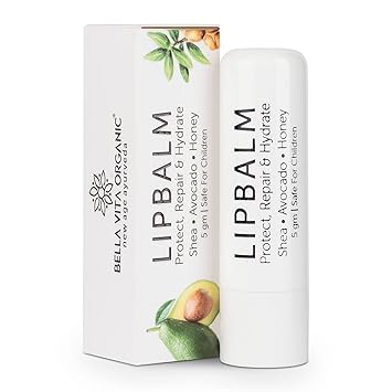 Bella Vita Organic NicoBalm Natural Lip Balm for Dry Damaged & Chapped Lips Enriched with Shea Butter, Avocado 5 gm
