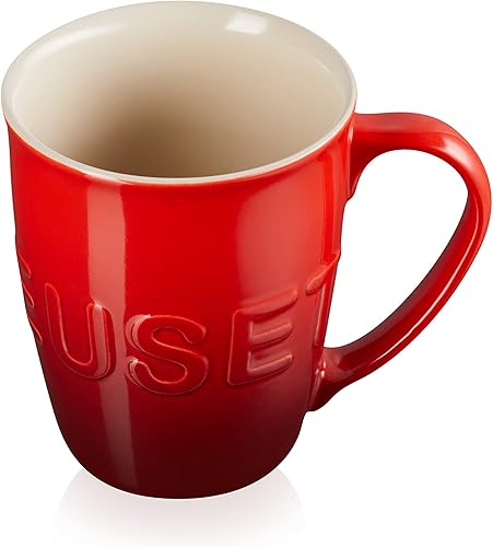 Miniatura 2 de Le Creuset - Taza de cerámica extra grande de 20 onzas con logotipo, rojo cereza