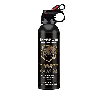 Compact Pepper Spray for Hiking: Maximum Strength Powerful for Camping - Easy Access Outdoor Personal Protection 6.7OZ - Amazon product rated Grade A