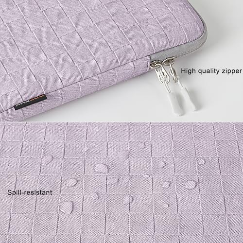 Funda para portátil de 16 pulgadas impermeable con bolsillo de accesorios morada 4
