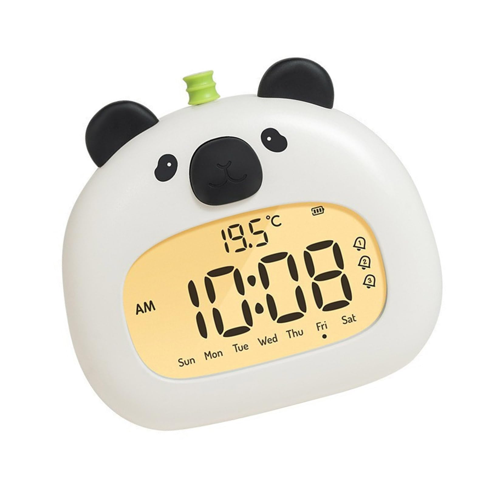 Nucelit Children Bedsides Alarm Clock with USB Rechargeable Battery Cartoon Animal Shape 3 Alarms Brightness Snoozes Cartoon Animal Desk Clock with USB Rechargeable