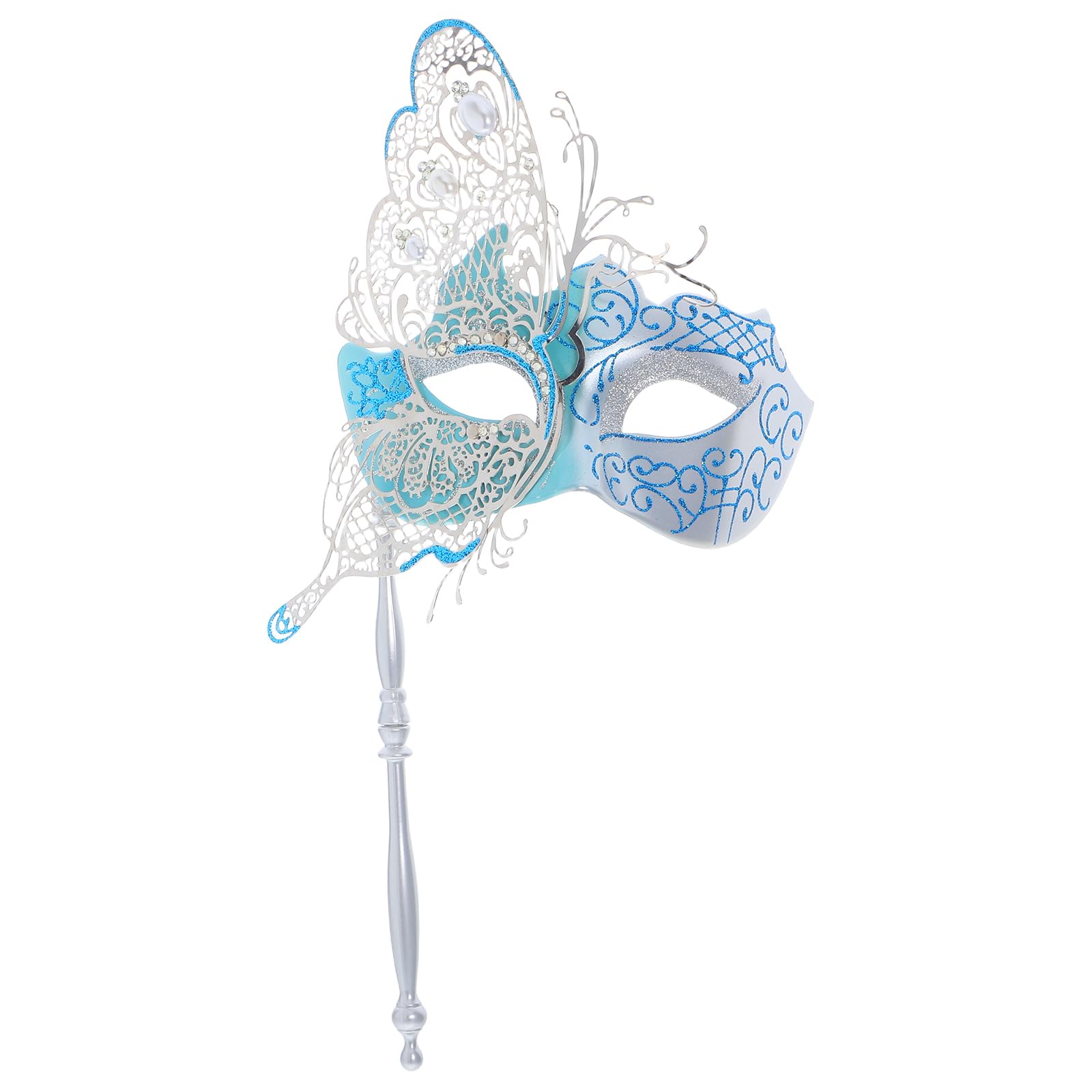 Masque vénitien pour femme en métal ciselé, accessoire de déguisement