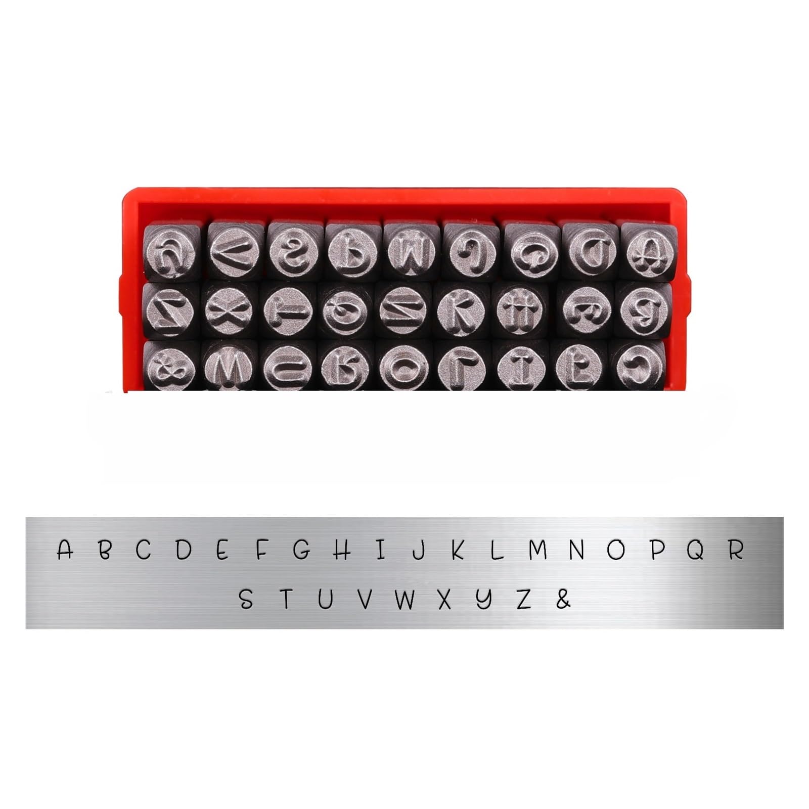 Metal Stamping Tool Set, 3mm Letter Number Stamp Set Steel DIY Jewelry Leather Metal Stamping(3mm Uppercase Set)