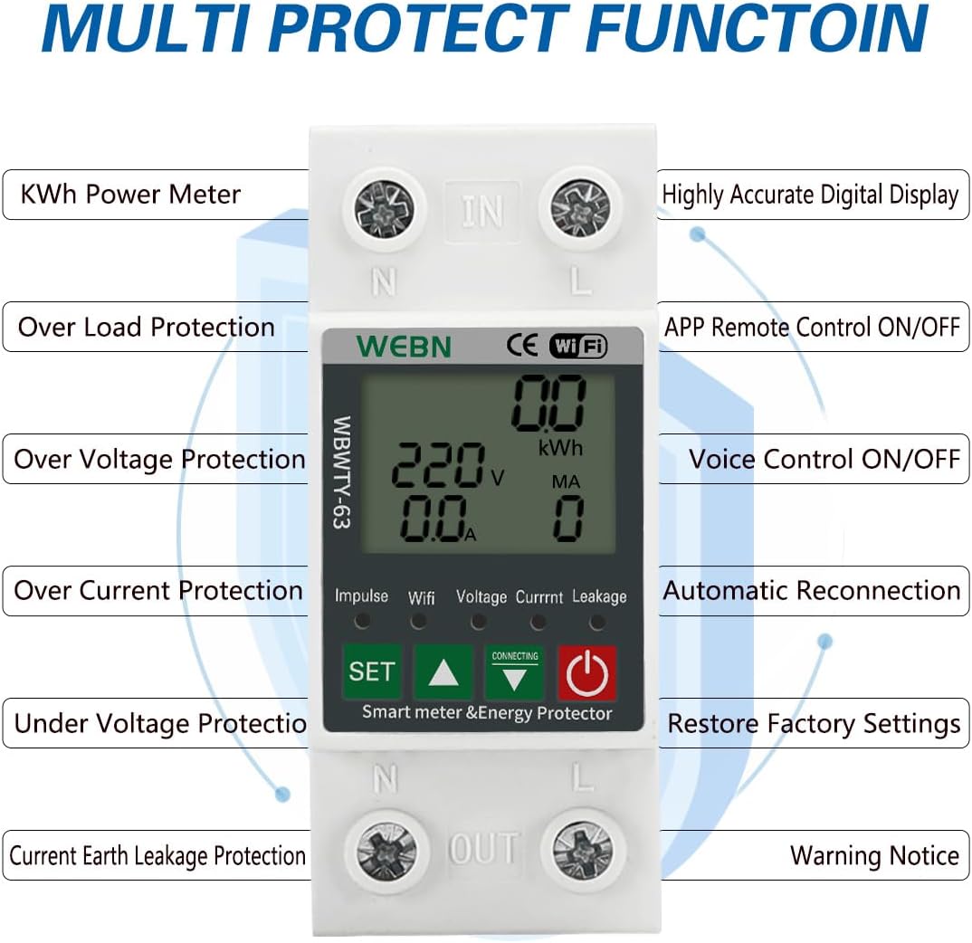 WEBN Smart Energy Meter multi-protection functions