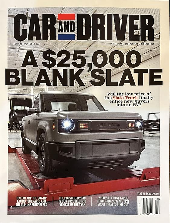 Car & Driver Magazine (September October 2025) Slate Truck