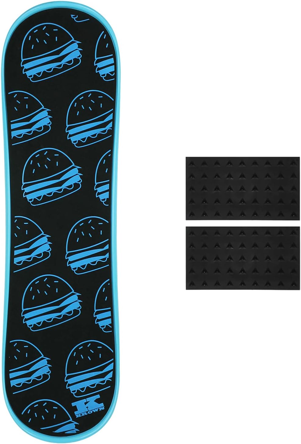 Krown Snowskate Plastic Snow Skate Snowboard Foam Top + Ambition Studded Grip