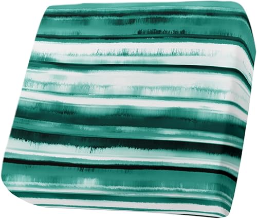Fundas de cojín para sofá, fundas elásticas para sofá, color turquesa degradado con diseño moderno de acuarela abstracta a rayas, protector de