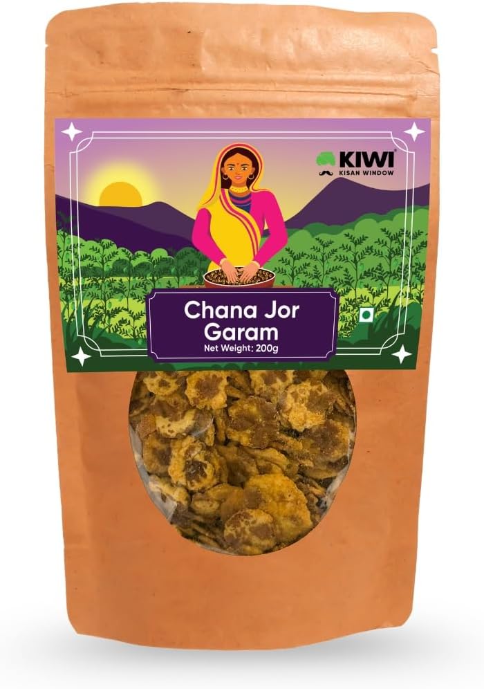 KIWI Channa Jor Garam, 200g | Spicy Roasted Chickpeas Snack | Tangy & Crunchy Protein-Rich Indian Snack | Masala Flavored Chana | Healthy Evening Snack