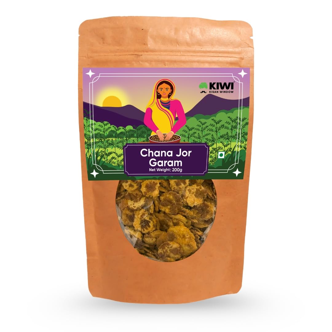 KIWI Channa Jor Garam, 200g | Spicy Roasted Chickpeas Snack | Tangy & Crunchy Protein-Rich Indian Snack | Masala Flavored Chana | Healthy Evening Snack