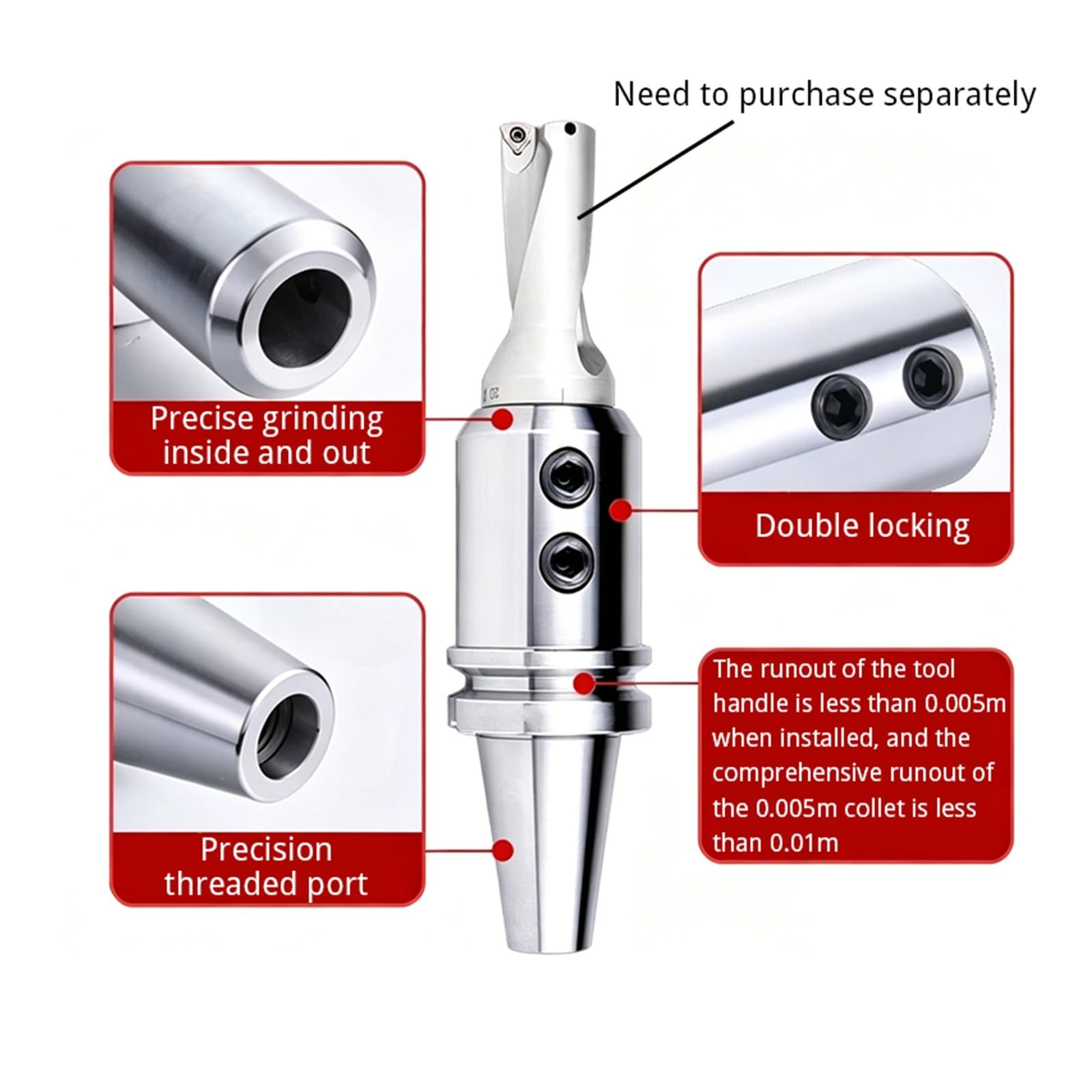 BT30 BT40 BT50 Seitenhalter SLN SLA U Bohrer CNC Werkzeugset Kit