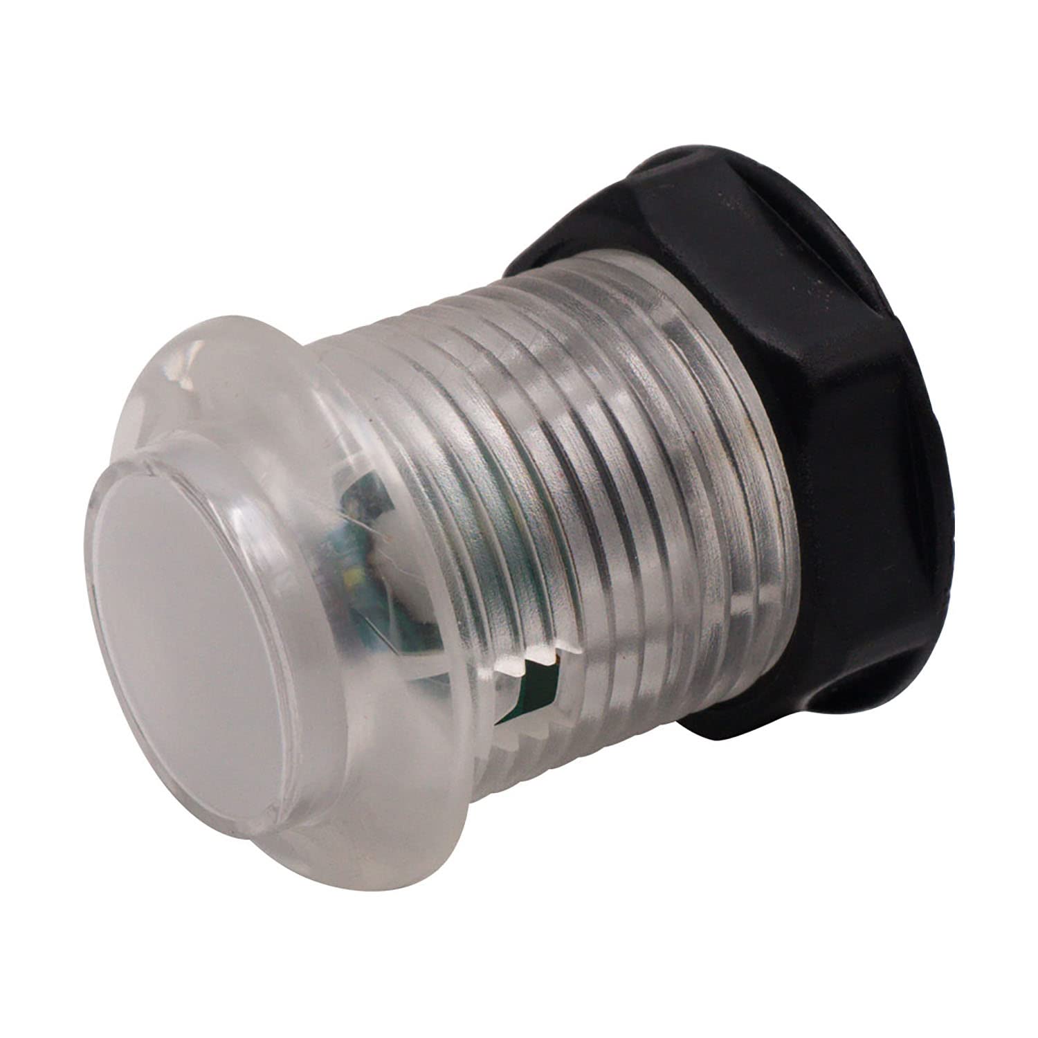 Lot De 6 Gros Bouton Lumineux Chromé Trés Bombé Diamètre 46 Mm Couleur