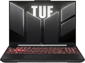 ASUS TUF Gaming A16 Laptop: AMD Ryzen 7 7445HS, 16" Full HD+ 145Hz Display, NVIDIA GeForce RTX 4050, 16GB DDR5 RAM, 512GB SSD, Backlit Keyboard, Windows 11 ENERGY STAR