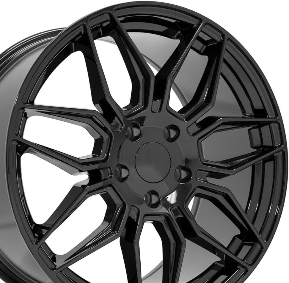 OE Wheels CV03C 19 Inch Rim Fits Corvette C8 Z06 Style 5x120.65 19x10 Gloss Black - Hollander 95580 (1)