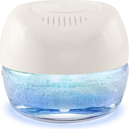 Limpiador de Aire Lavador de Aire, Difusor de Aromas para Aire Fresco para el Hogar, Oficina, Purificador de Aire con Luz Nocturna (Blanco)