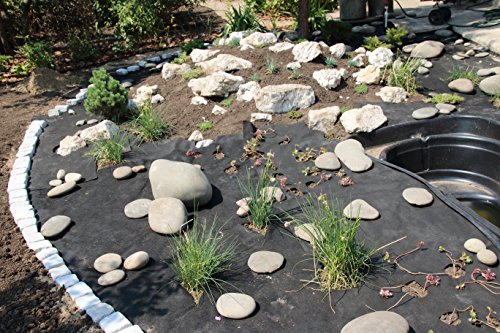 Aquagart Unkrautvlies schwarz PES - 150g I Unkrautschutzfolie für Garten & Hochbeet I Gartenvlies & Unkrautsperre I Wasserdurchlässige Unkrautfolie & Robustes Schutzvlies 15m lang - 1,5m breit