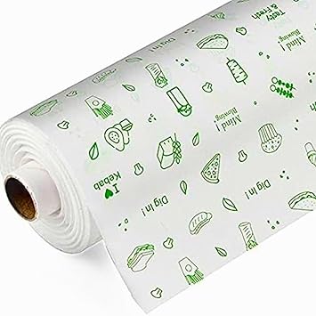 50 Meters Food Wraping Paper Roll - Premium Non-Stick Butter Wrapping Paper 2 Food Wrapping Paper, Re-heatable Non Stick Paper, Oven Safe Parchment Paper(Pack of 2)