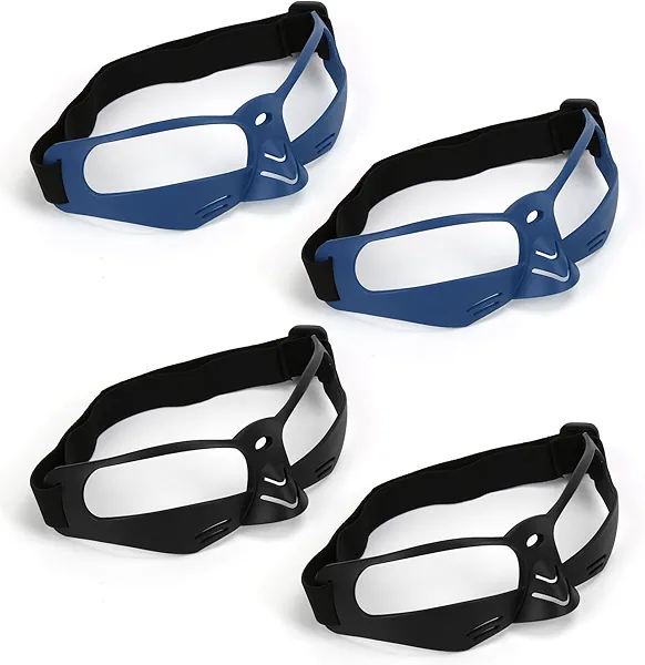 Flantor Basketball Goggles, 4 Pack Dribbling Goggles Basketball, Sports Glasses with Nose Cover, Training Equipment for Men
