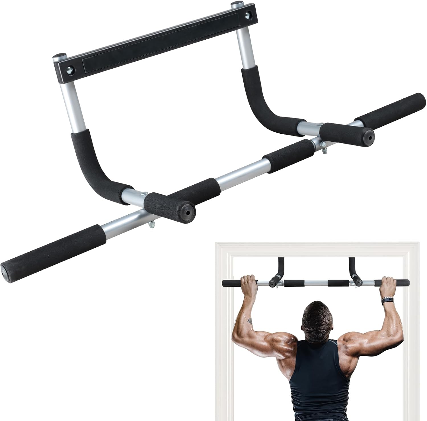 leikefitness Pull-Up Bar For Door Body Adjustable Moveable Higher Physique…