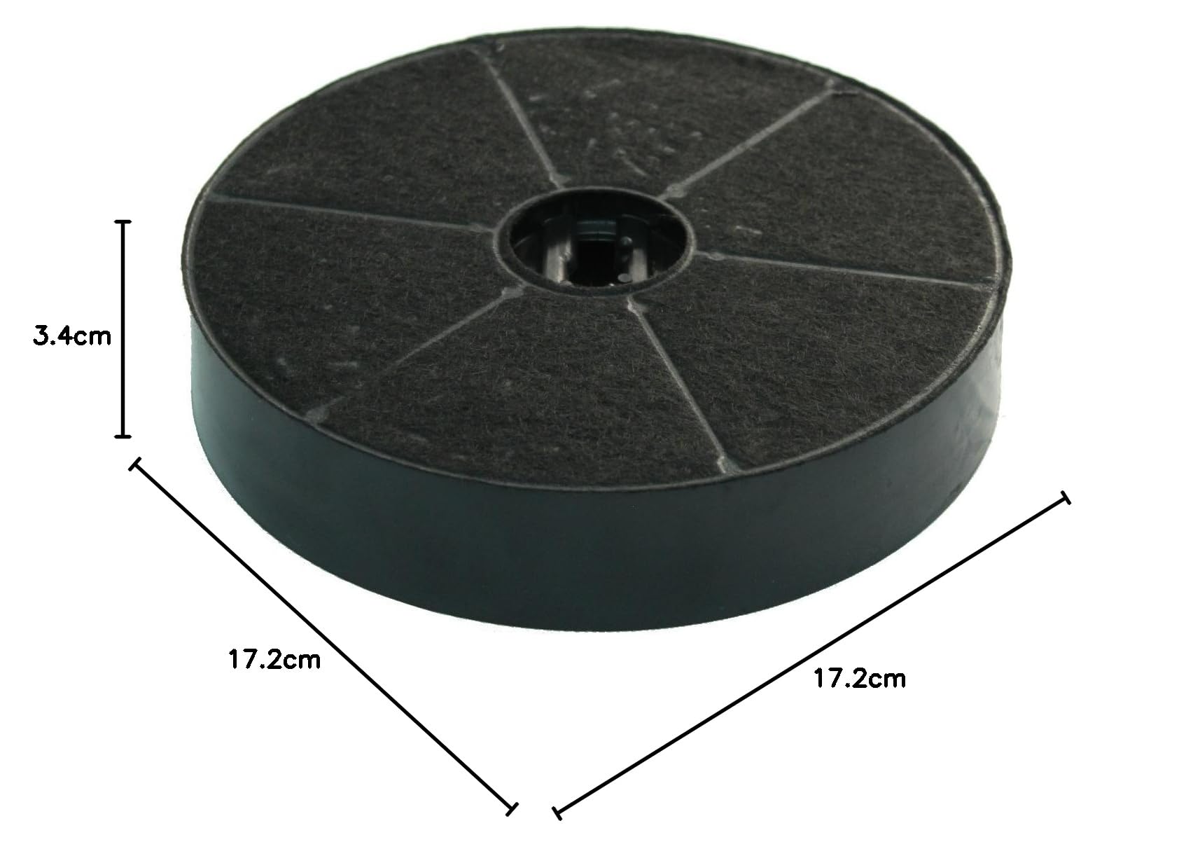 vhbw 4x Actieve koolfilter compatibel met Oranier Meba 90 W