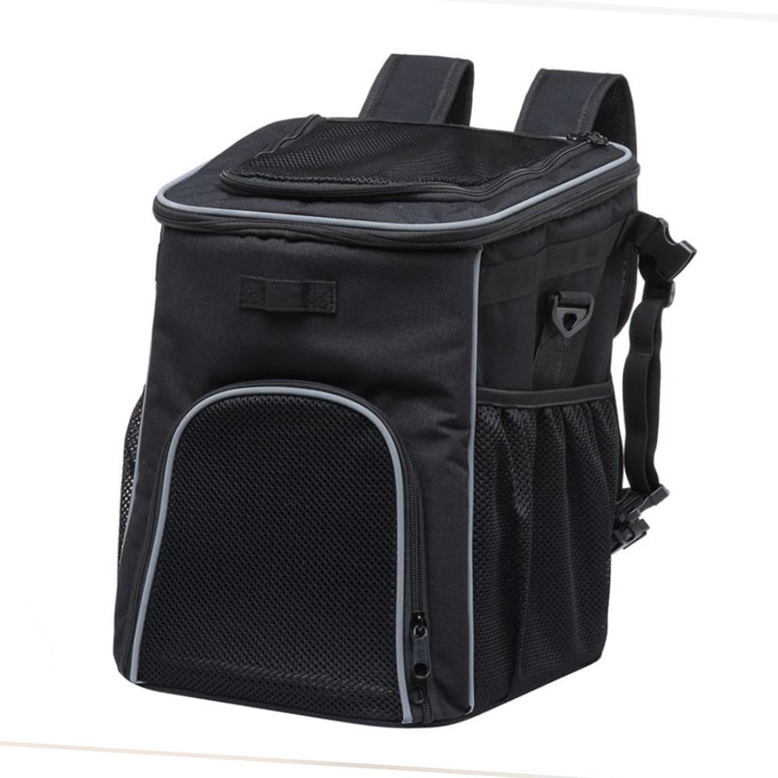 Zaino porta animali funzionale, borsa da viaggio con rete, per escursioni, ciclismo, campeggio e passeggiate all'aperto, borsa da viaggio per conigli, zaino turistico, cestino per bicicletta