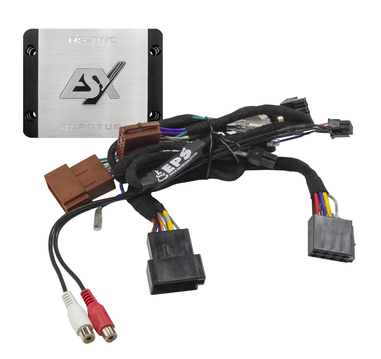 ESX Quantum QS-Two-BT-ISO | 2-Kanal Class D Mini-Verstärker mit integriertem Bluetooth für Audiostreaming |190 W RMS | ISO-Anschluss | Quantum-Serie