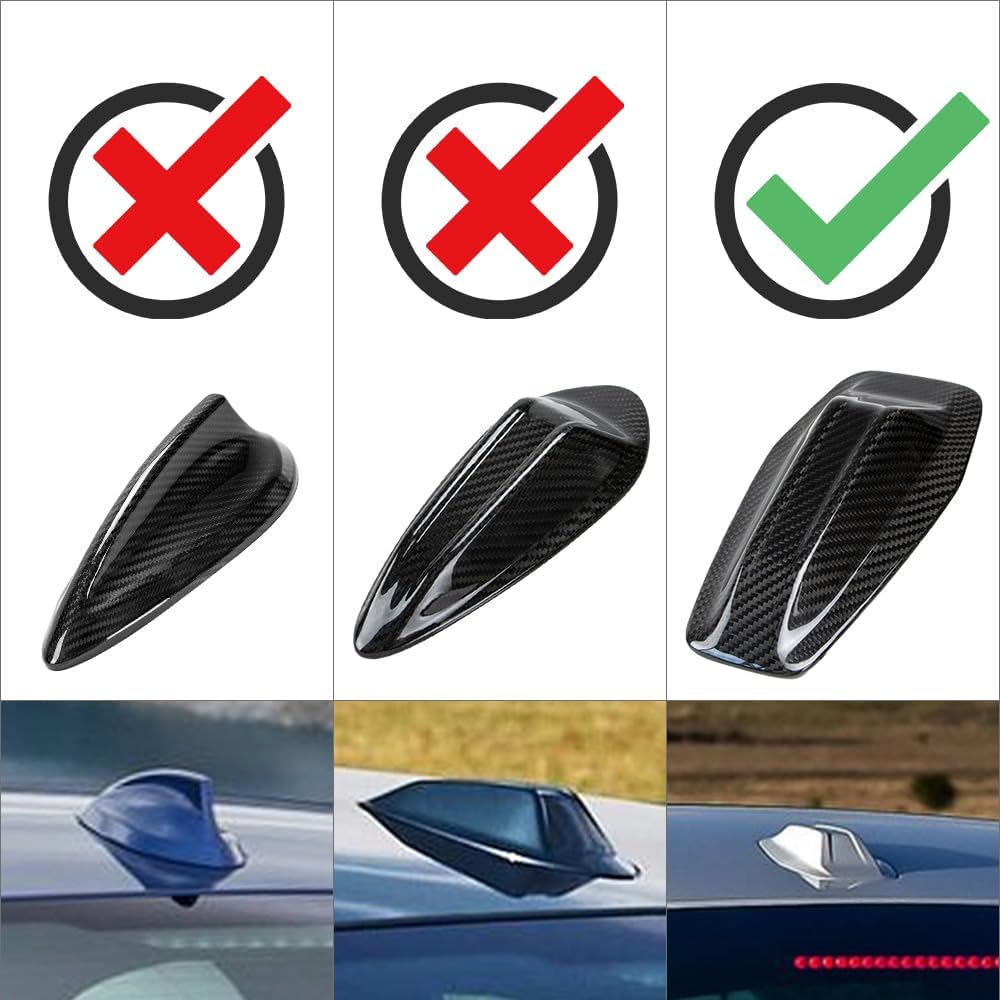 AeroBon Dry Carbon Fiber Antenna Cover Compatible with BMW 2022-25 4 Series G26 and i4, 2024-26 5 Series G60, i5 and G90 M5, 2025-26 X3 G45 Shark Fin Antenna Cover Cap