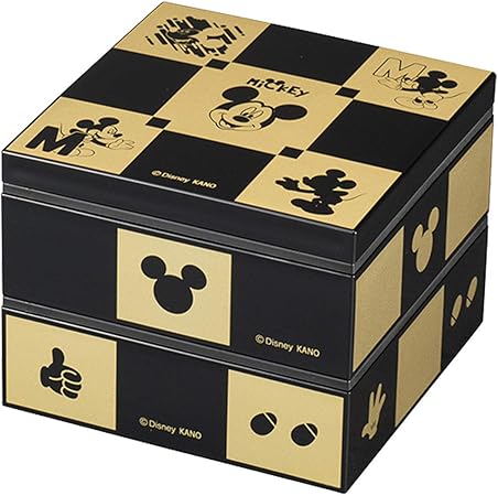Amazon 重箱 ディズニー 2段 二段 お重 ミッキー ミッキーマウス 和モダン 和 運動会 お花見 おせち料理 ピクニック 行楽 お正月 正月 遠足 小さめ 2人用 二人用 ディズニー Wa 二段重 カノー Kano 重箱 通販