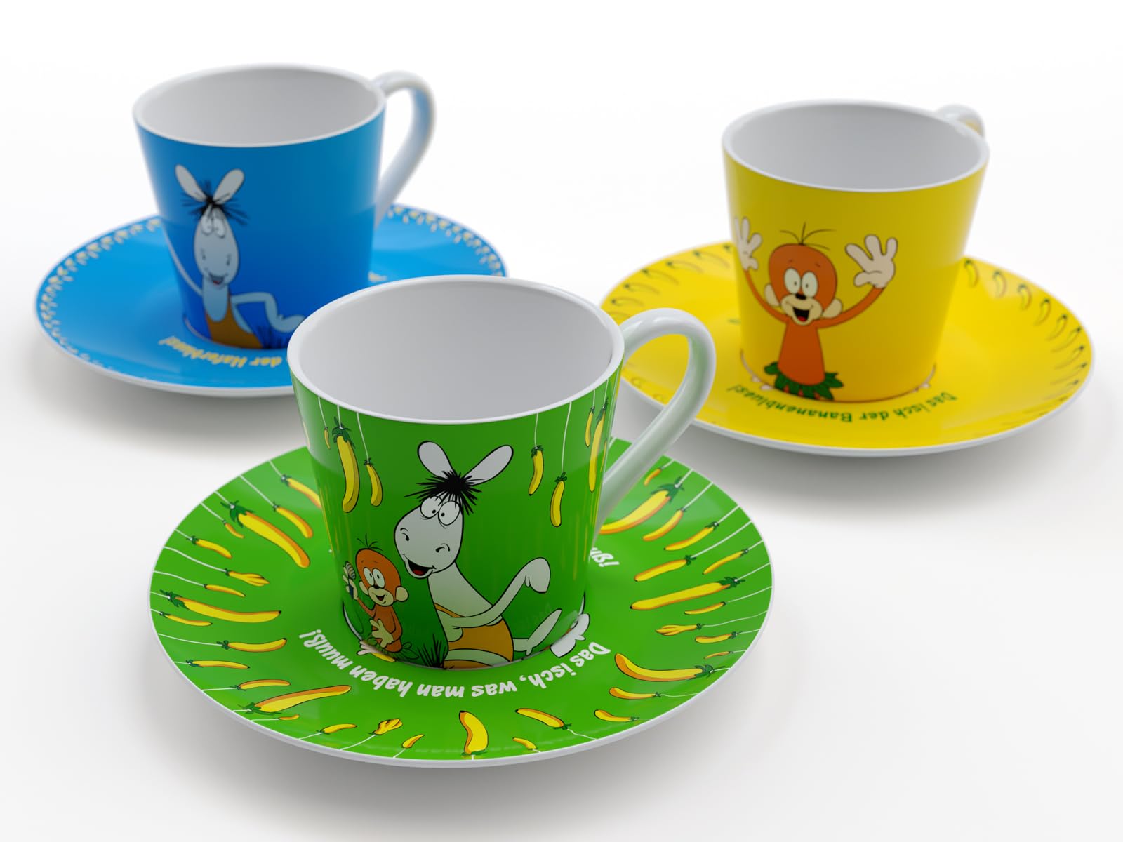 Äffle & Pferdle Kaffeebecher „Ampelmännle“ – 360 Ml, Mattschwarz, Keramik – Spülmaschinengeeignet