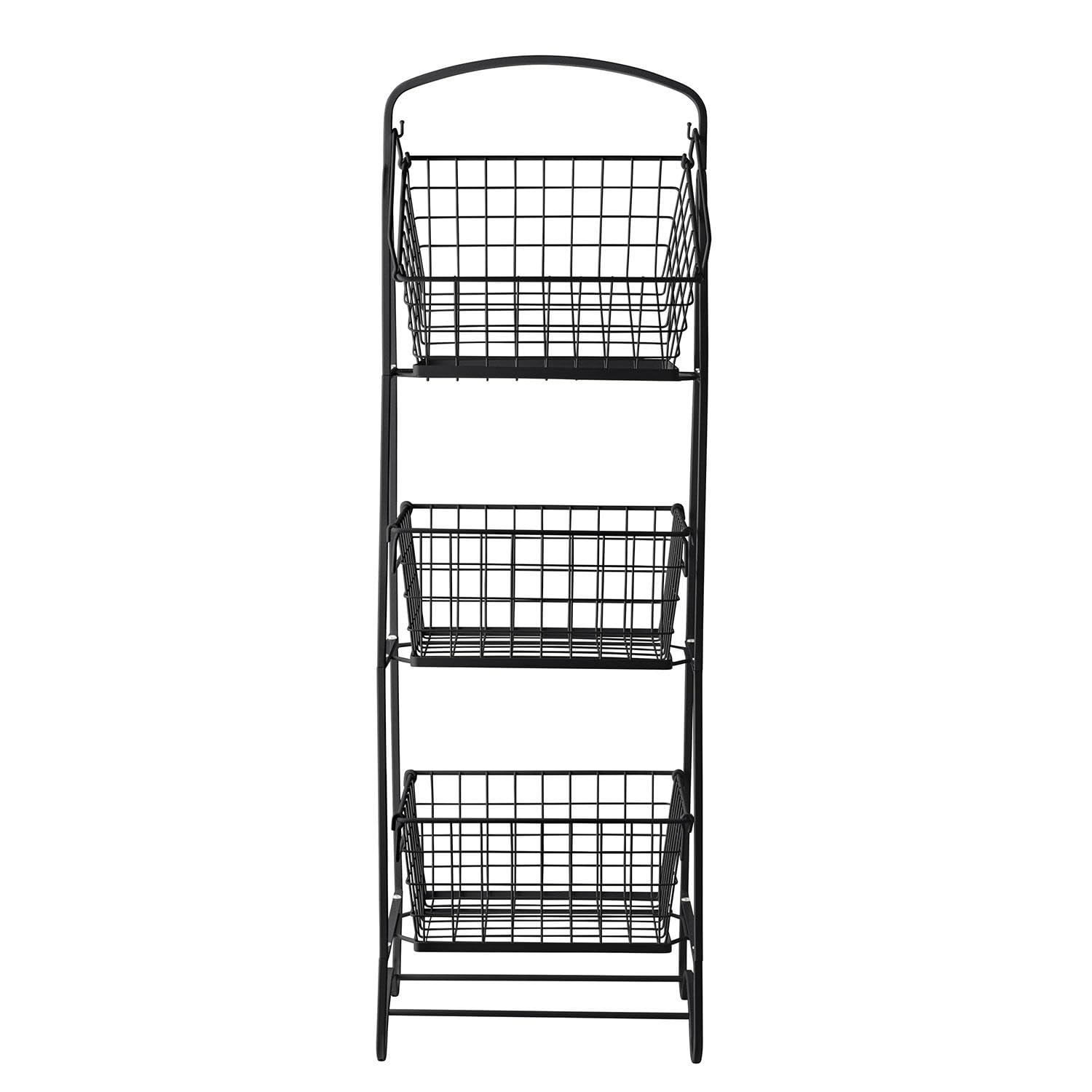 Member's Mark 3-Tier Floor Basket Stand (Black)