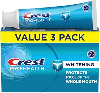 Crest Pro-Health Whitening Toothpaste Triple Pack (3x4.3oz) - Stannous Fluoride for 8 Benefits, Cavities, Sensitivity, Whole Mouth Protection