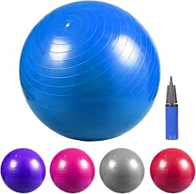 Bola Pilates Yoga Fitness 65 Cm C/Bomba Abdominal Ginástica