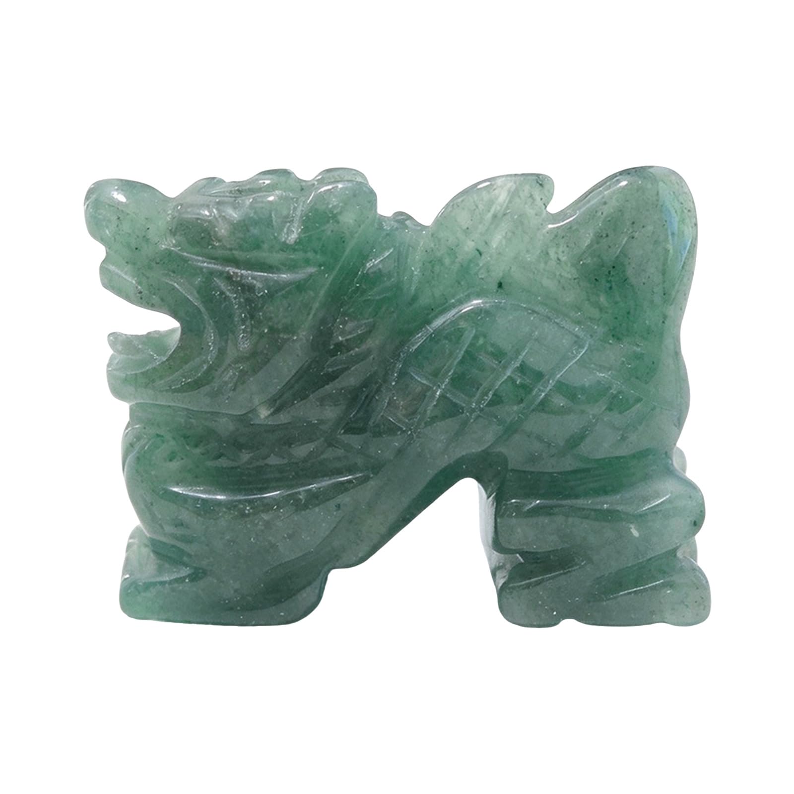 Hredyqw Zodiacs Animal Green Aventurines Stone Figurine Carved Crystal Chinese Zodiacs Statue Home Offices Decors Art