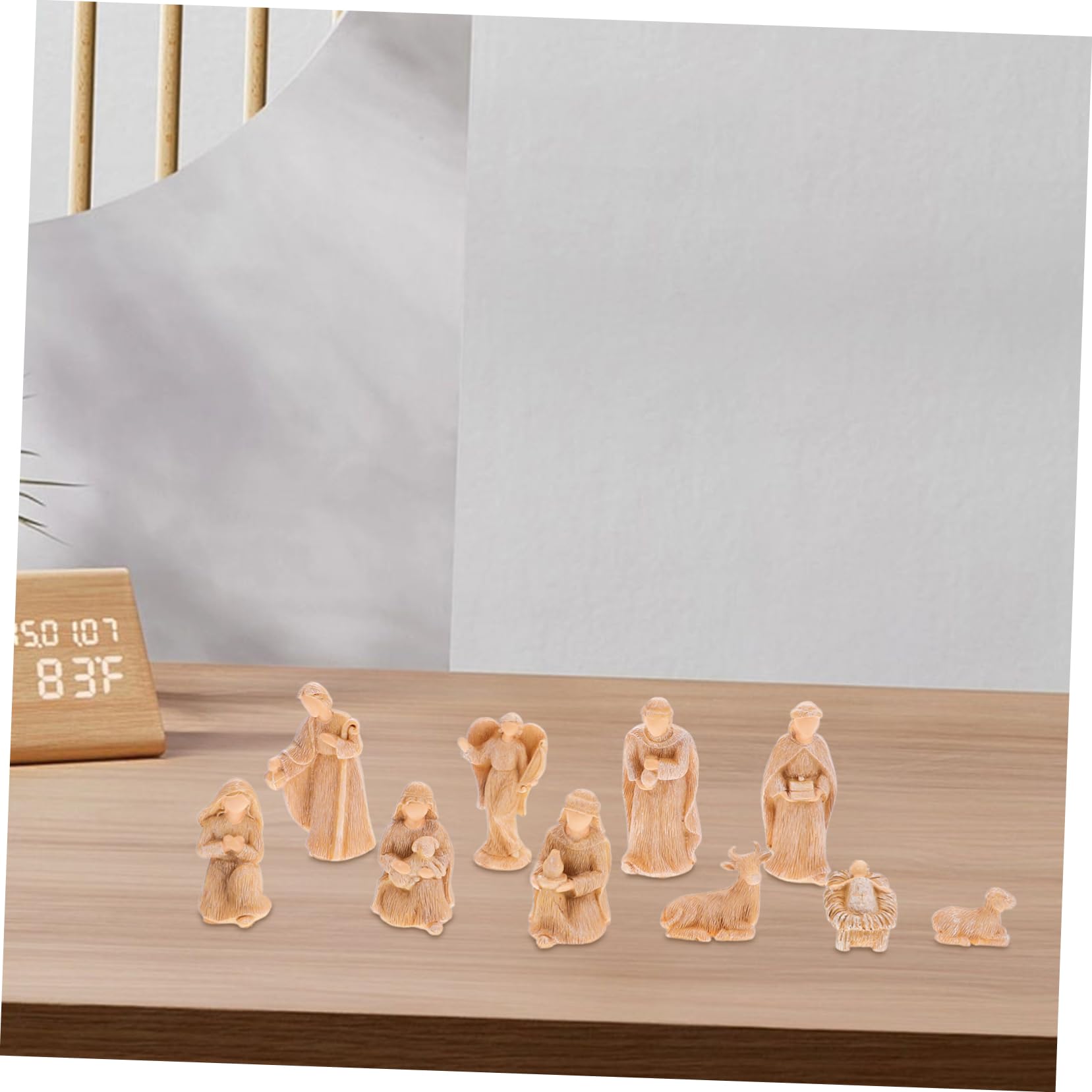 POPETPOP Decoración del Pesebre De Resina Nacimientos Esculturas del Nacimiento De Jesús Pequeñas Figuras De Jesús para Escritorio Figuras Decorativas Natividad Decoraciones Navideñas Hogar