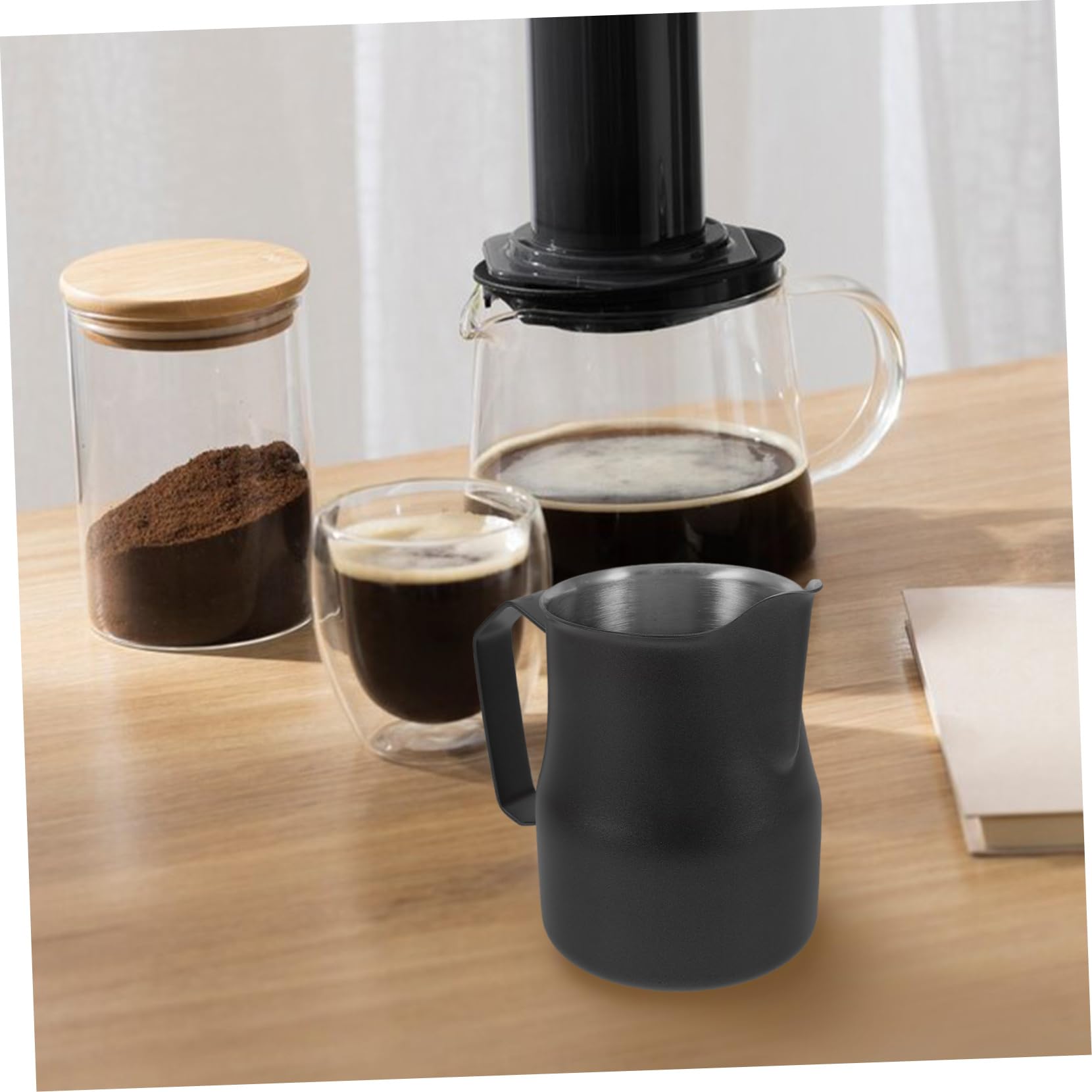 DOITOOL Taza De Café Para Espumar Leche De Acero Inoxidable Jarra Para Espumar Leche Para Espresso Para Hacer Latte Art Casa o Cafetería