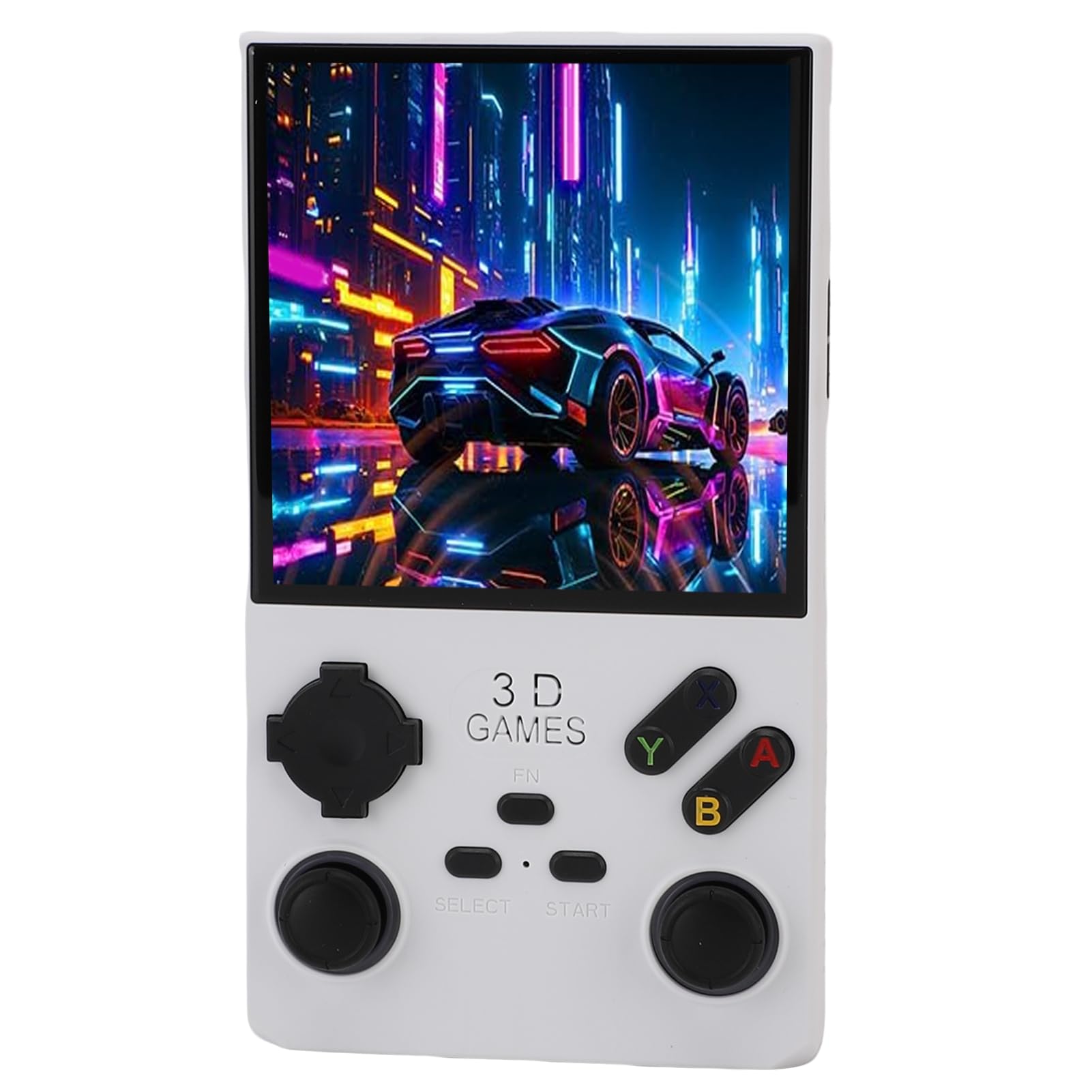 Consola de Juegos Retro Portátil, Consola de Videojuegos Portátil, Tarjeta de Almacenamiento de 4,0 Pulgadas y 256GB para (WHITE)