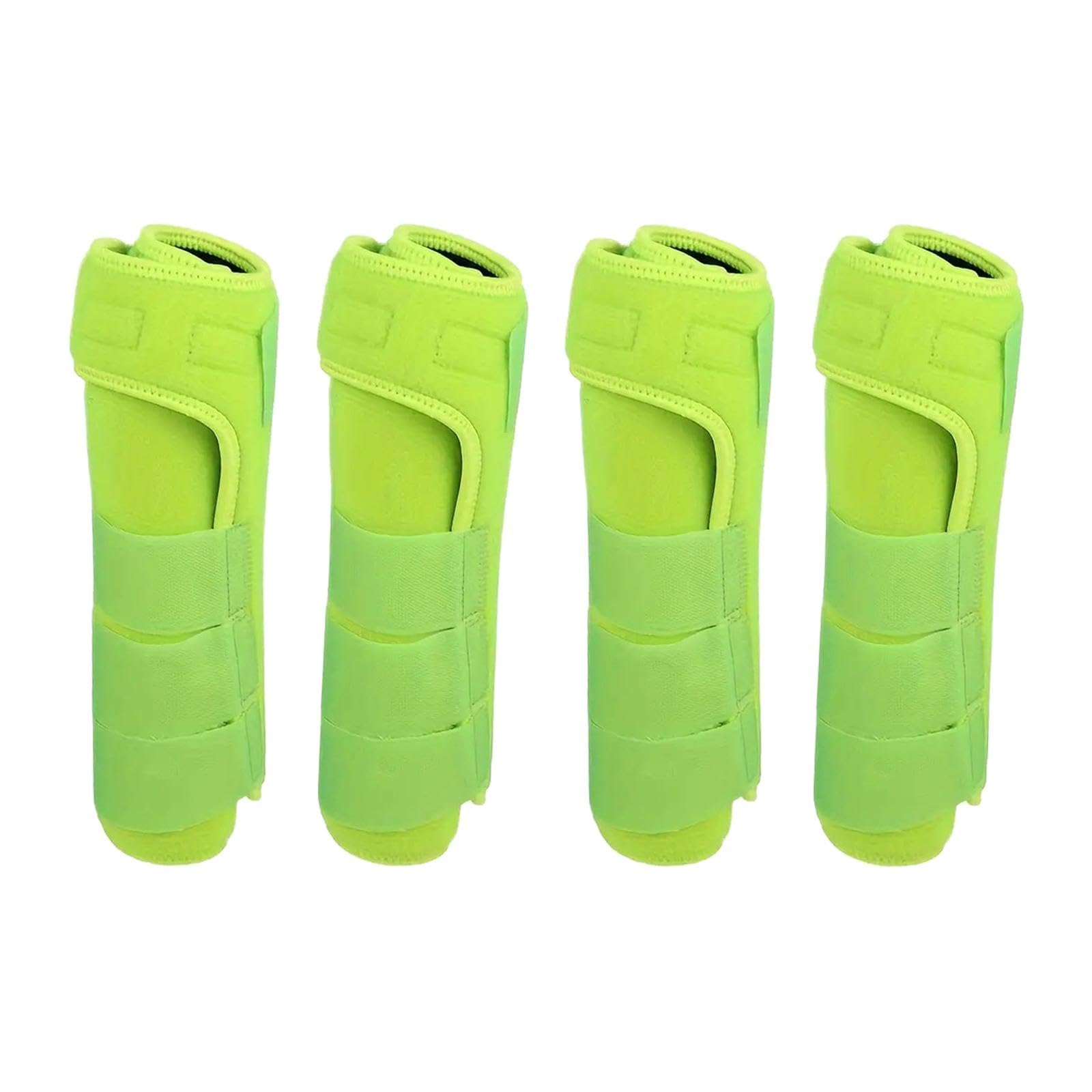 predolo 4 Uds Botas de Caballo Protector de Pierna Equipo Ecuestre Soporte de Neopreno Protectores de Caballo Conjunto Protectores de Pierna, Verde Claro, m