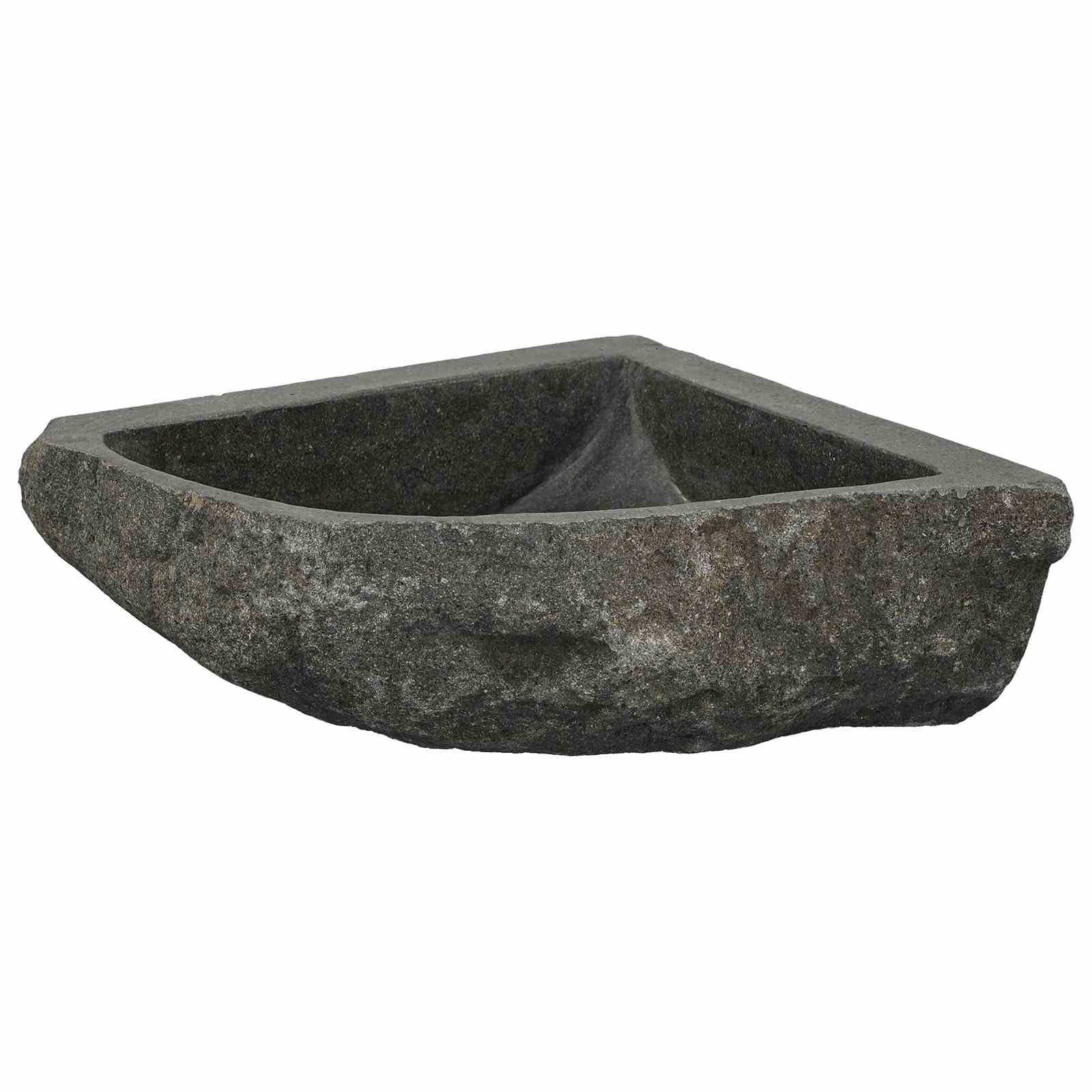vidaXL Lavabo Gris (30-37) x (30-37) x 12 cm Piedra del Río