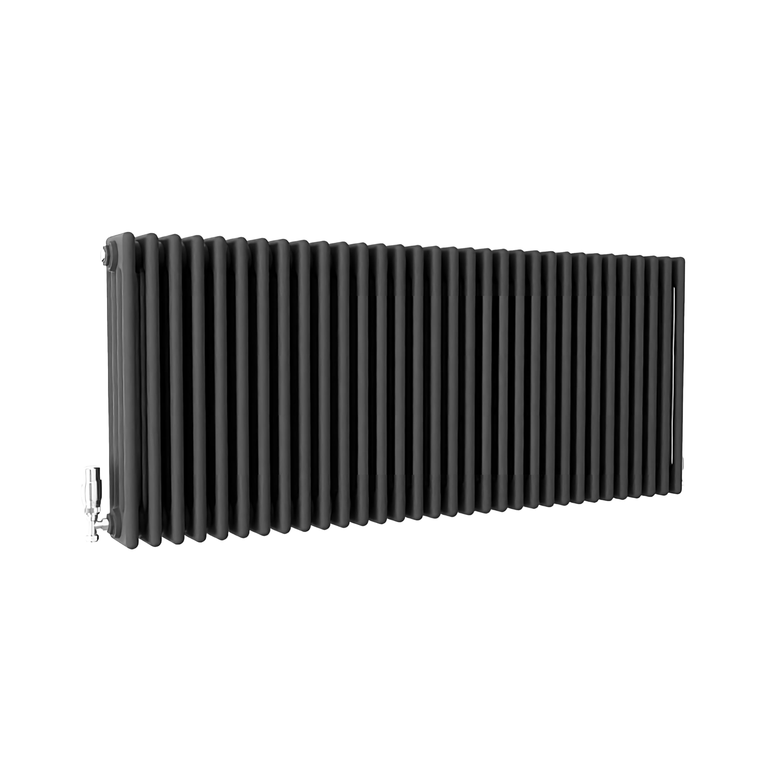 SLINE SANITARY Traditional 4 Column Cast Iron Style Radiator Horizontal Anthracite 600x1460mm