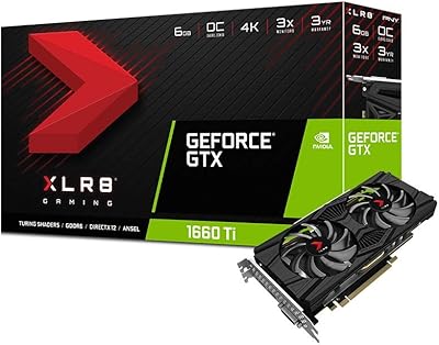 PNY GeForce GTX 1660 Ti 6GB XLR8 Gaming Dual Fan Overclocked Edition, Noir