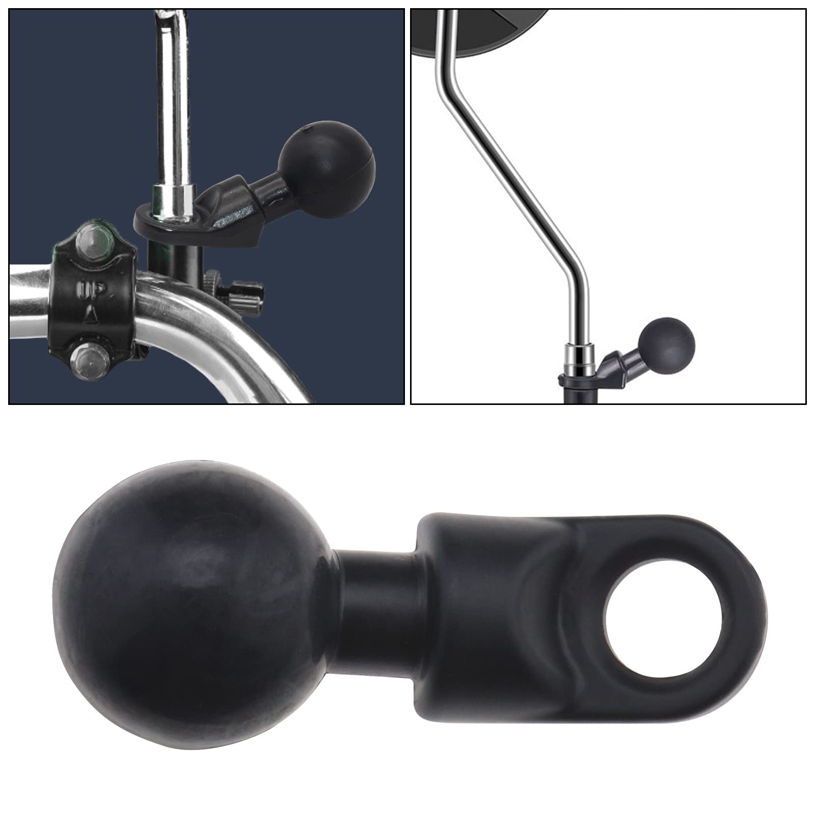 Support à Bille En Alliage Alu Pour Moto/vélo - Base 2,5 Cm, Trou 10 Mm, Compatible RAM Taille B